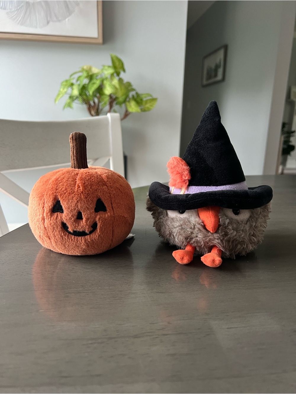 Jellycat Halloween Stuffies - Pumpkin & Owl Duo